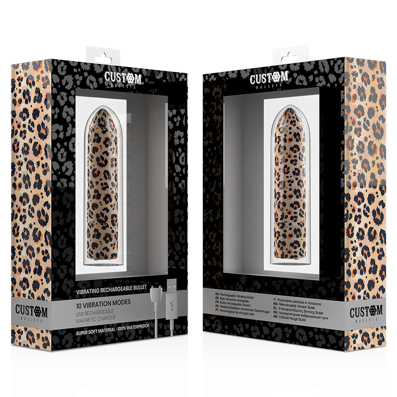 CUSTOM BULLETS - BALA RECARGABLE LEOPARD 10 INTENSIDADES CUSTOM BULLETS