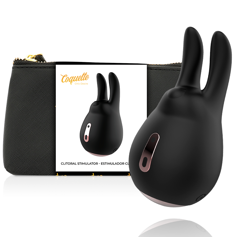 COQUETTE CHIC DESIRE - ESTIMULADOR CLÍTORIS NEGRO / GOLD CONEJO COQUETTE TOYS
