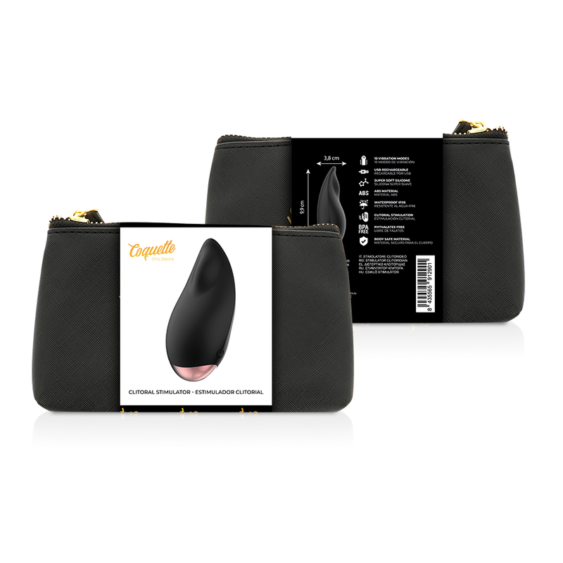 COQUETTE CHIC DESIRE - ESTIMULADOR CLÍTORIS NEGRO / GOLD GOTA COQUETTE TOYS