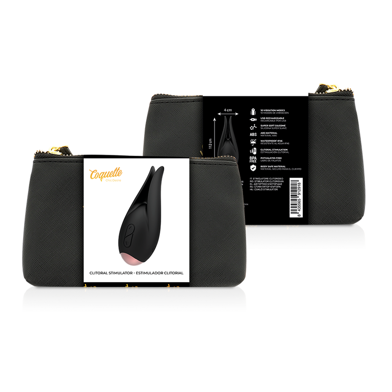 COQUETTE CHIC DESIRE - ESTIMULADOR CLÍTORIS NEGRO / GOLD FLOR COQUETTE TOYS