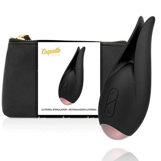 COQUETTE CHIC DESIRE - ESTIMULADOR CLÍTORIS NEGRO / GOLD FLOR COQUETTE TOYS