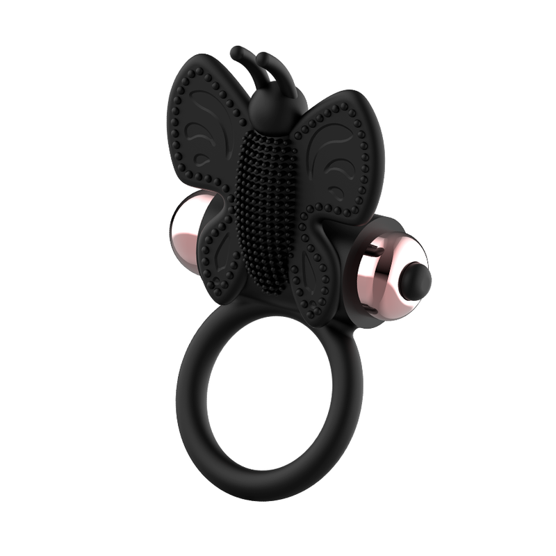 COQUETTE CHIC DESIRE - COCK RING BUTTERFLY ANILLO VIBRADOR NEGRO / GOLD COQUETTE TOYS