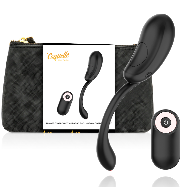 COQUETTE CHIC DESIRE - HUEVO CONTROL REMOTO RECARGABLE NEGRO / GOLD COQUETTE TOYS