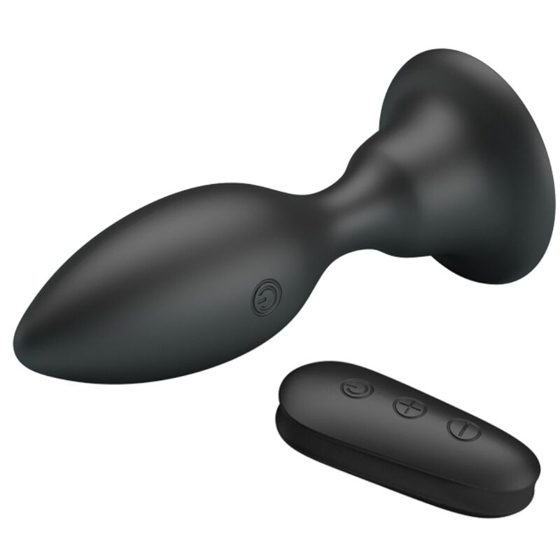 MR PLAY - PLUG ANAL CON VIBRACIÓN NEGRO CONTROL REMOTO MR PLAY