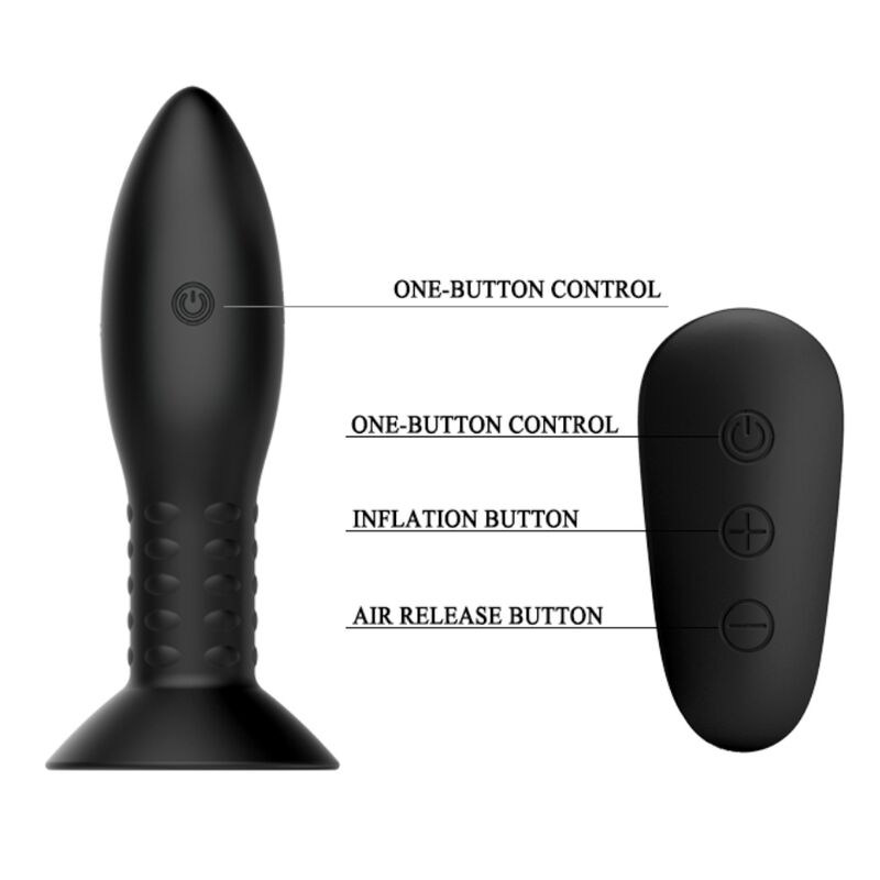 MR PLAY - PLUG CON BOLAS ROTADORAS NEGRO CONTROL REMOTO MR PLAY