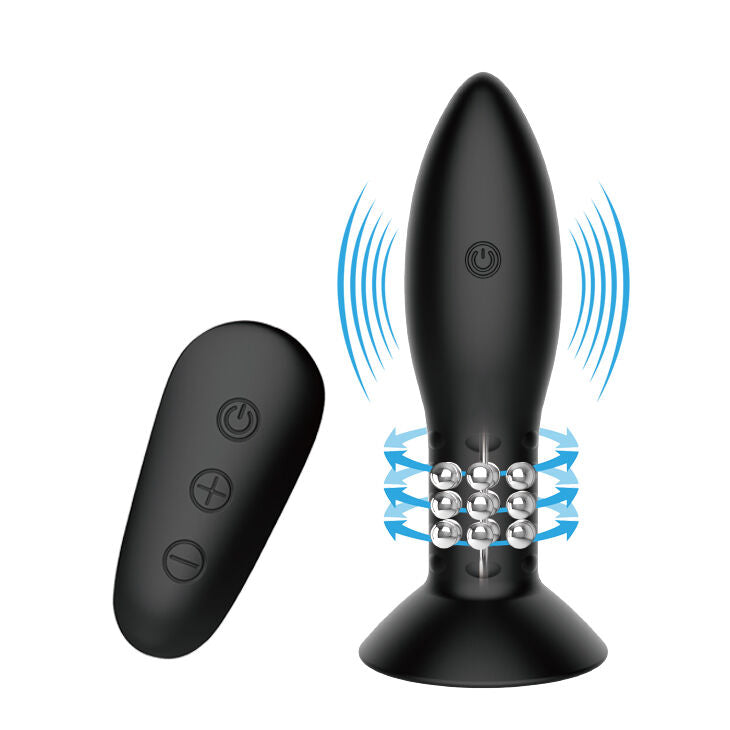 MR PLAY - PLUG CON BOLAS ROTADORAS NEGRO CONTROL REMOTO MR PLAY
