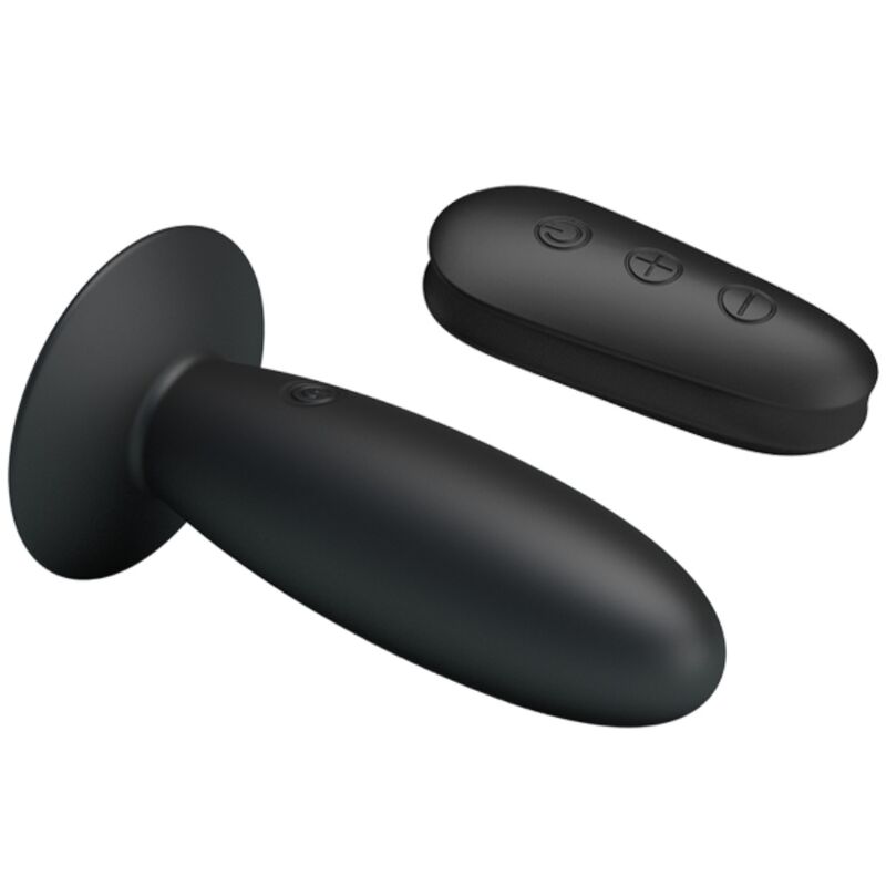 MR PLAY - PLUG ANAL CON VIBRACIÓN NEGRO CONTROL REMOTO MR PLAY