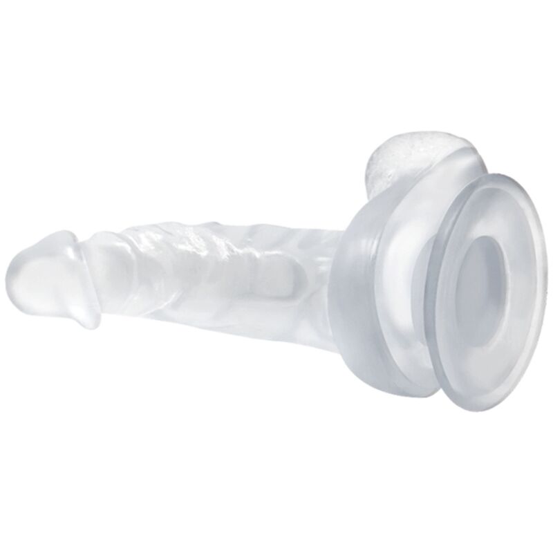 BAILE - DILDO REALISTICO CON VENTOSA Y TESTICULOS 16.7 CM TRANSPARENTE BAILE DILDOS