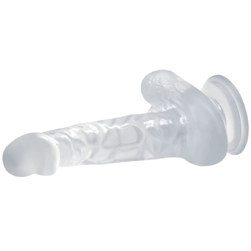BAILE - DILDO REALISTICO CON VENTOSA Y TESTICULOS 16.7 CM TRANSPARENTE BAILE DILDOS