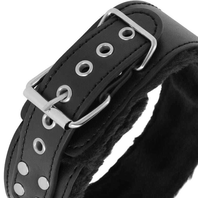 DARKNESS - COLLAR FORRADO CON CADENA TITANIUM DARKNESS BONDAGE