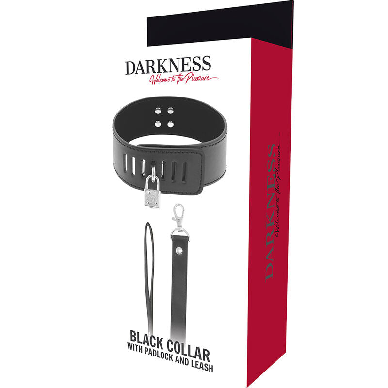 DARKNESS - COLLAR BDSM CON CANDADO NEGRO DARKNESS BONDAGE