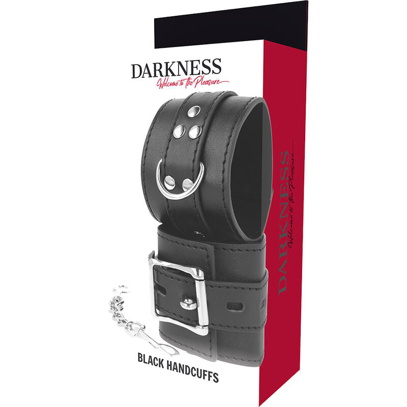 DARKNESS - ESPOSAS LEATHER NEGRO DARKNESS BONDAGE