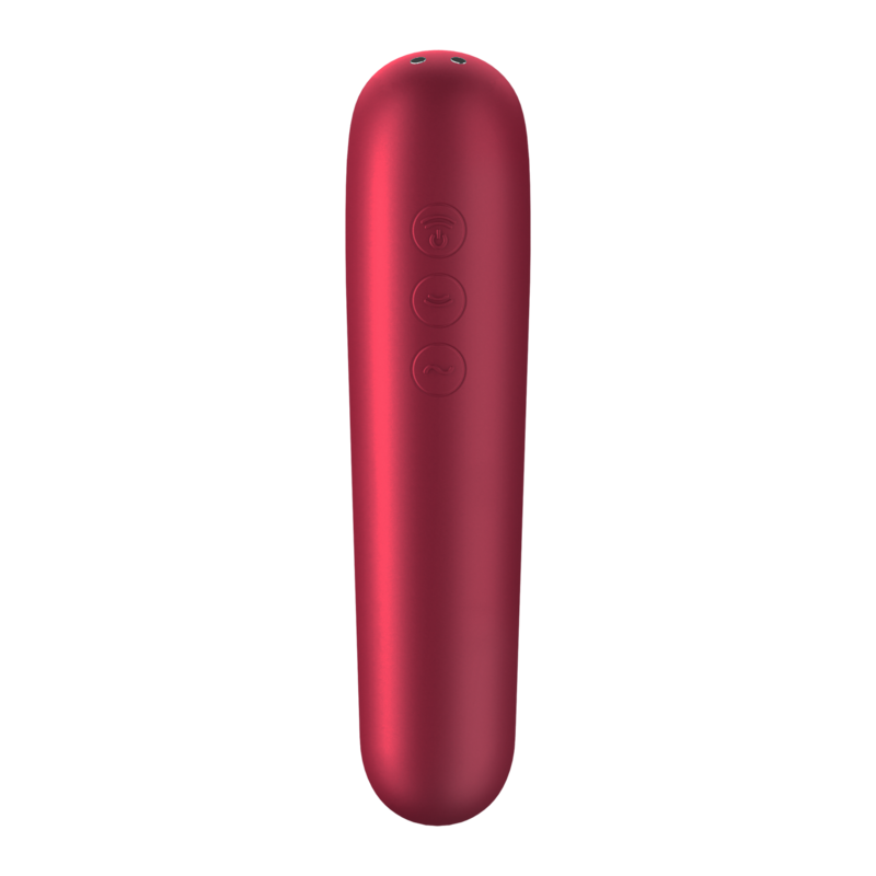 SATISFYER - DUAL LOVE VIBRADOR Y SUCCIONADOR CON AIRE PULSADO ROJO SATISFYER CONNECT