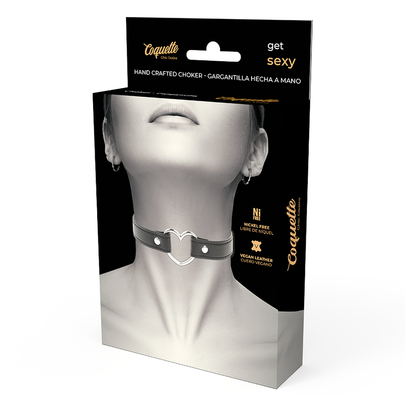 COQUETTE CHIC DESIRE - COLLAR CUERO VEGANO ACCESORIO WOMAN CORAZÓN COQUETTE ACCESSORIES