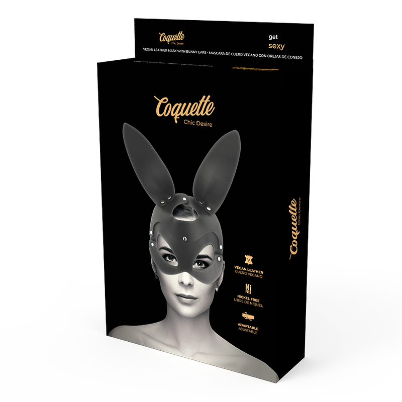COQUETTE CHIC DESIRE - MASCARA CUERO VEGANO CON OREJAS DE CONEJO COQUETTE ACCESSORIES