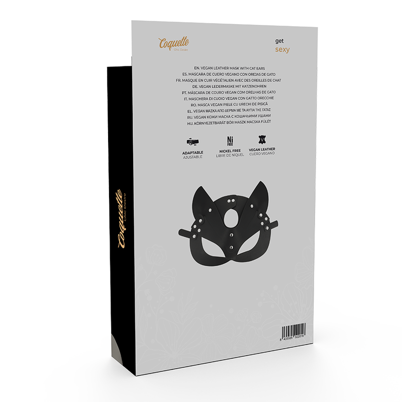 COQUETTE CHIC DESIRE - MASCARA CUERO VEGANO CON OREJAS DE GATO COQUETTE ACCESSORIES