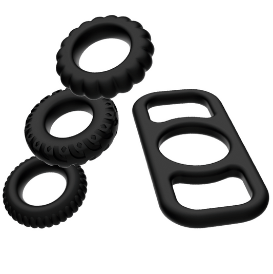 ADDICTED TOYS - SET 4 ANILLOS SILICONA PARA EL PENE ADDICTED TOYS