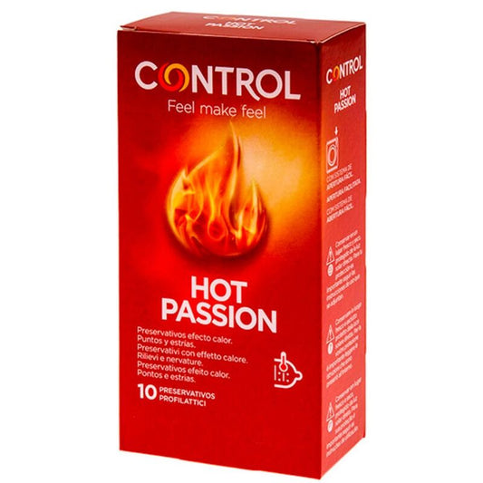 CONTROL - HOT PASSION PRESERVATIVOS EFECTO CALOR 10 UNIDADES CONTROL CONDOMS