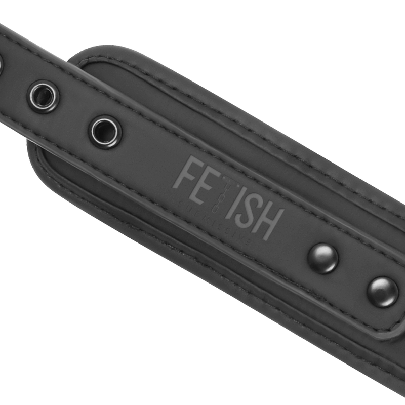 FETISH SUBMISSIVE - COLLAR Y ESPOSAS CUERO VEGANO CON FORRO DE NOPRENO FETISH SUBMISSIVE BONDAGE