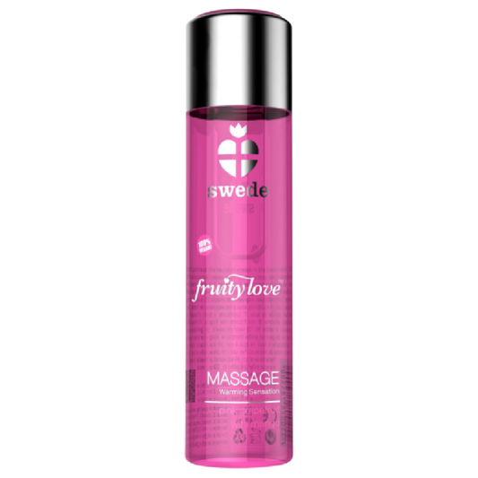 SWEDE - FRUITY LOVE ACEITE EFECTO CALOR FRAMBUESA Y RUIBARBO 120 ML SWEDE