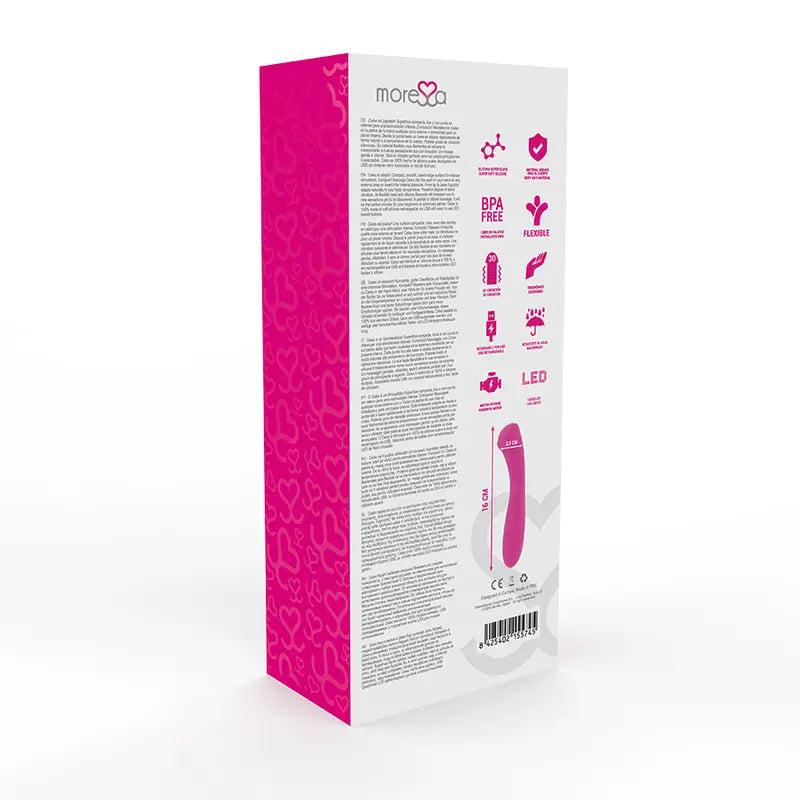 MORESSA - CELSO MASAJEADOR DUO PUNTO G Y SUERO PELVICO PREMIUM SILICONE RECARGABLE MORESSA