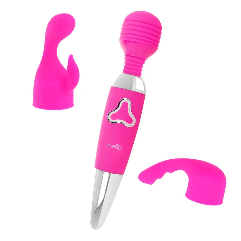 MORESSA - ODILON WAND POTENTE MOTOR MAS DOS CABEZALES PREMIUM SILICONE RECARGABLE MORESSA