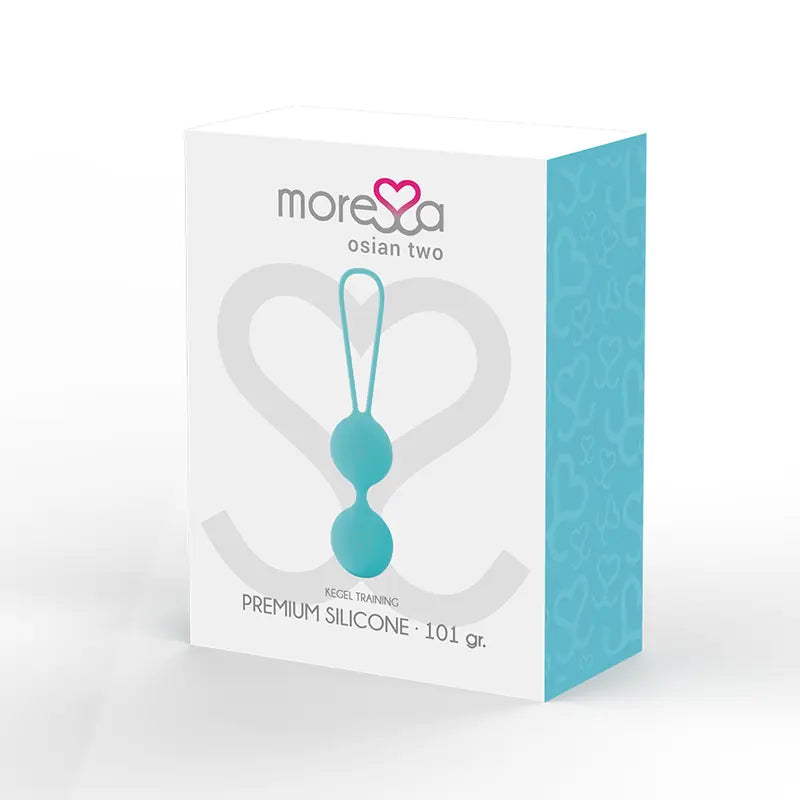 MORESSA - OSIAN TWO ENTRENAMIENTO SUELO PELVICO 101gr PREMIUM SILICONA TURQUESA MORESSA