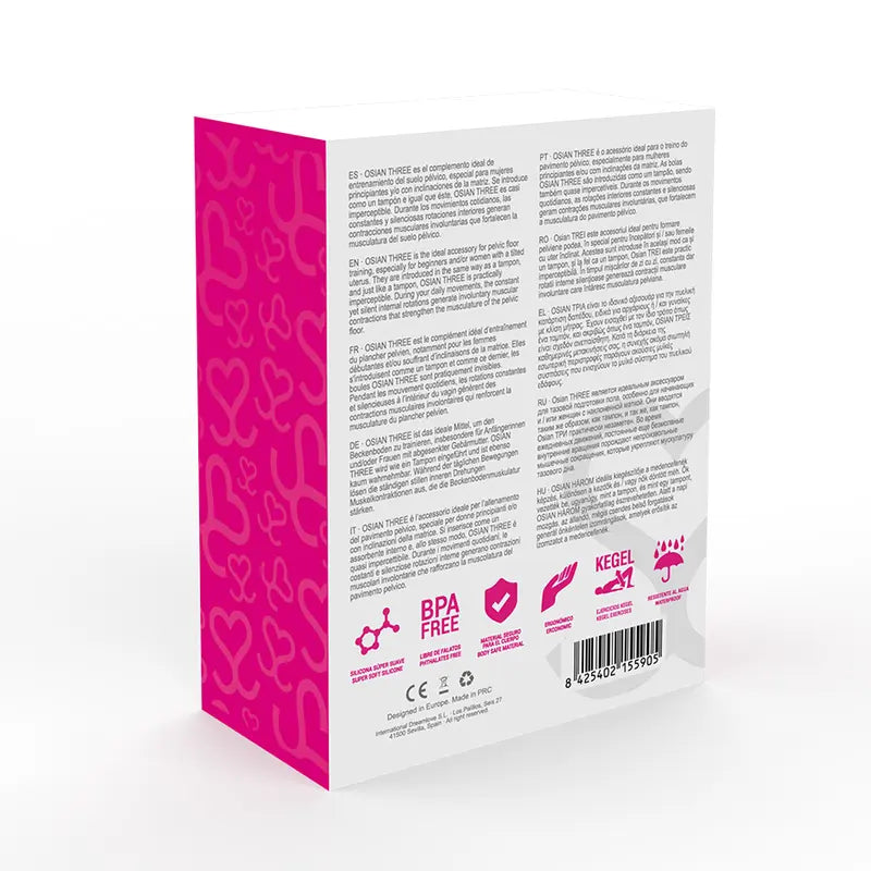 MORESSA - OSIAN THREE ENTRENAMIENTO SUELO PELVICO 85 gr PREMIUM SILICONA ROSA MORESSA