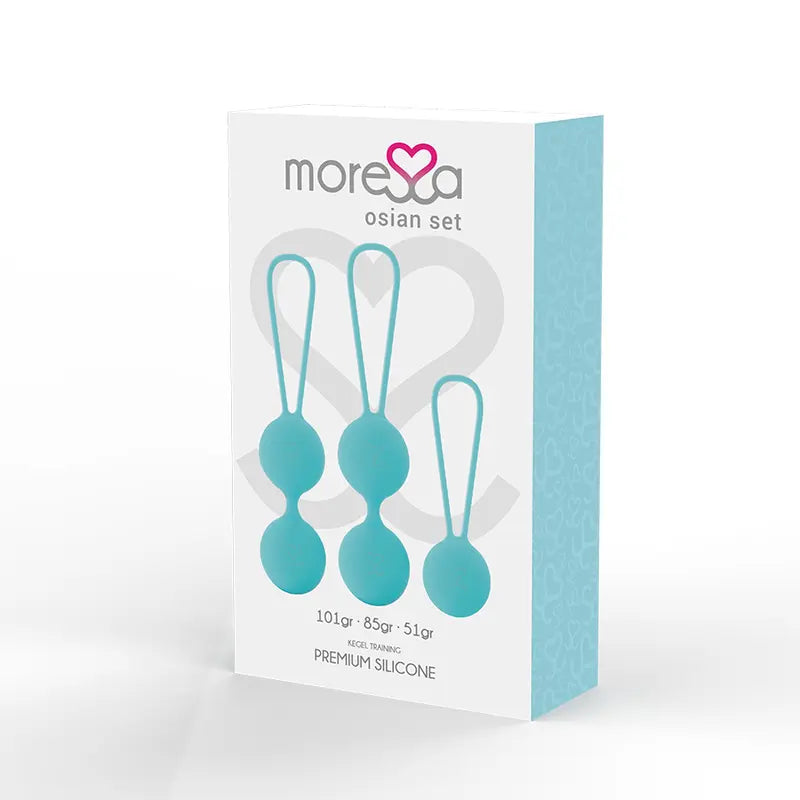 MORESSA - OSIAN SET Osian One; 51 Gr / Osian Two; 101 Gr / Osian Three 85 gr PREMIUM SILICONA TURQUESA MORESSA