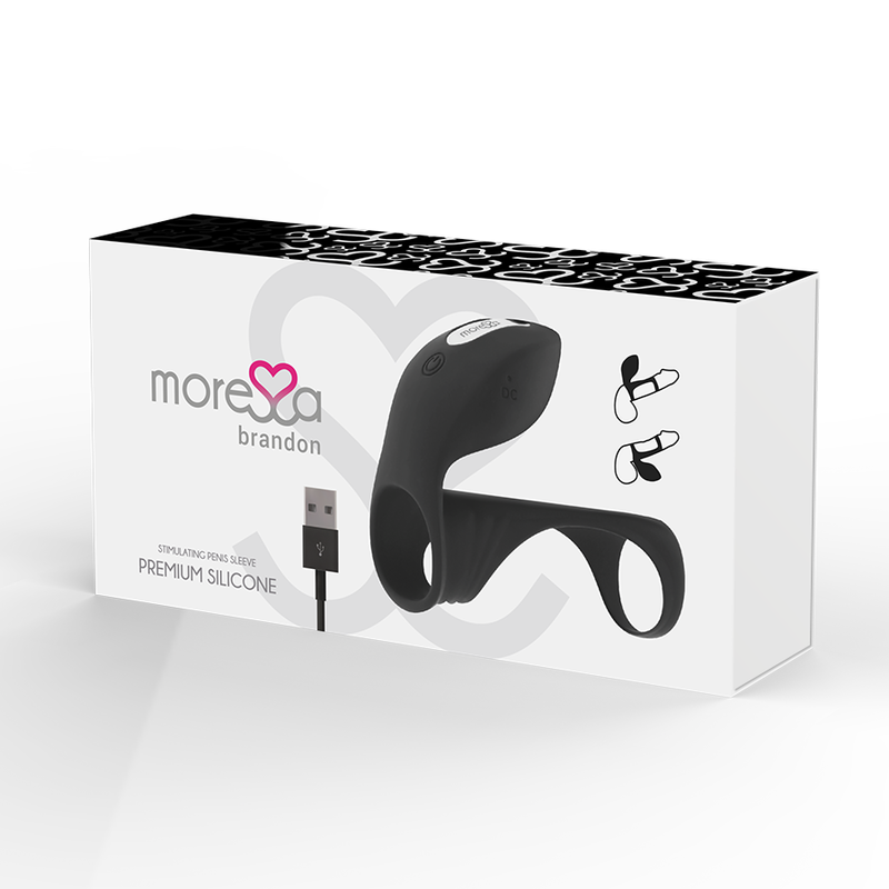 MORESSA - BRANDON POTENTE ANILLO VIBRADOR CON FUNDA DE ENGROSAMIENTO MASCULINO MORESSA