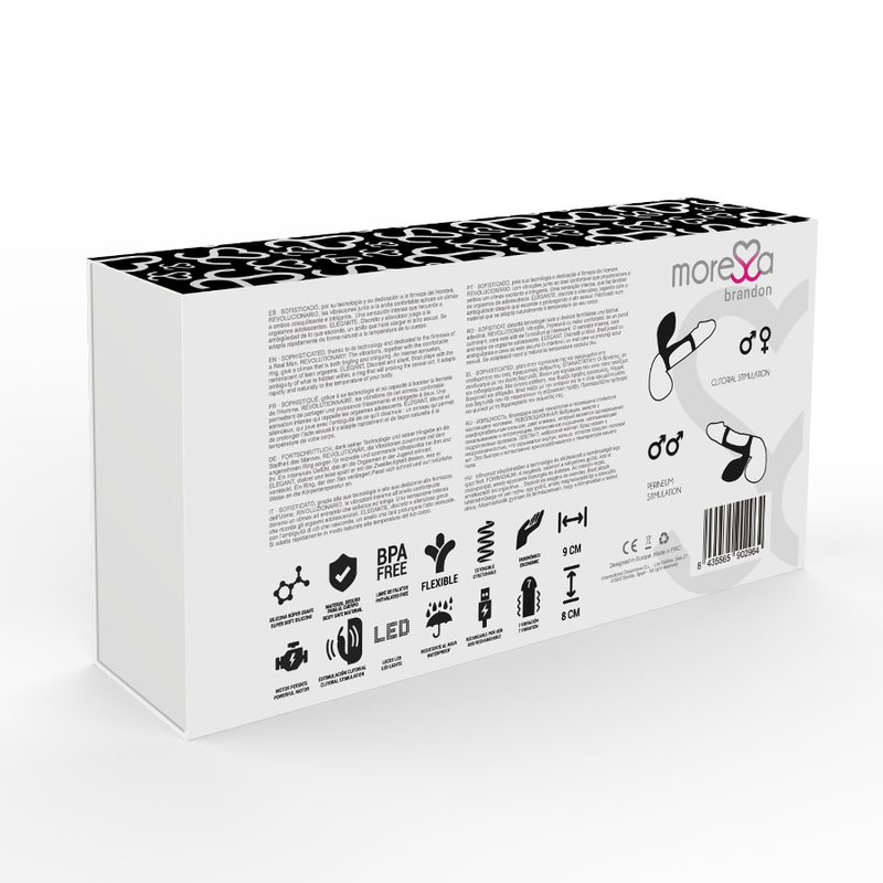 MORESSA - BRANDON POTENTE ANILLO VIBRADOR CON FUNDA DE ENGROSAMIENTO MASCULINO MORESSA