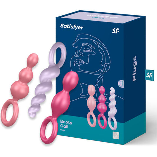 SATISFYER - ANAL PLUGS SET 3 PCS TRICOLOR SATISFYER PLUGS