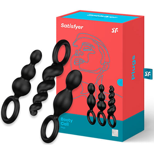 SATISFYER - ANAL PLUGS SET 3 PCS NEGRO SATISFYER PLUGS
