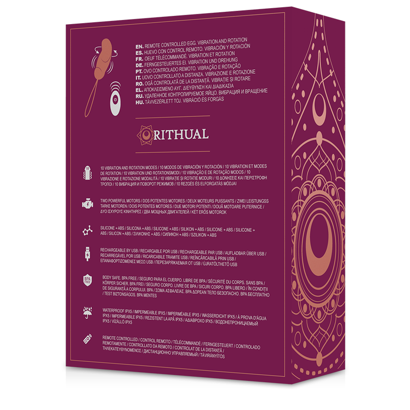 RITHUAL - ESHA HUEVO CONTROL REMOTO SISTEMA ROTACIÓN + VIBRACIÓN RITHUAL