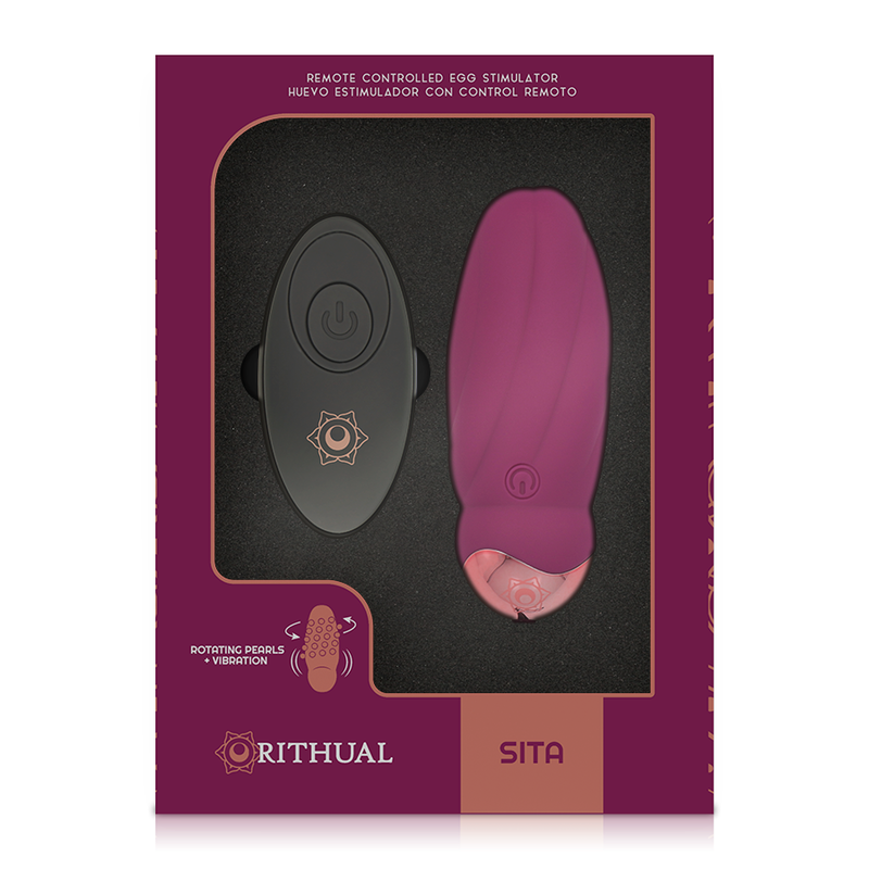 RITHUAL - SITA HUEVO CONTROL REMOTO ROTACIÓN DE PERLAS + VIBRACIÓN RITHUAL