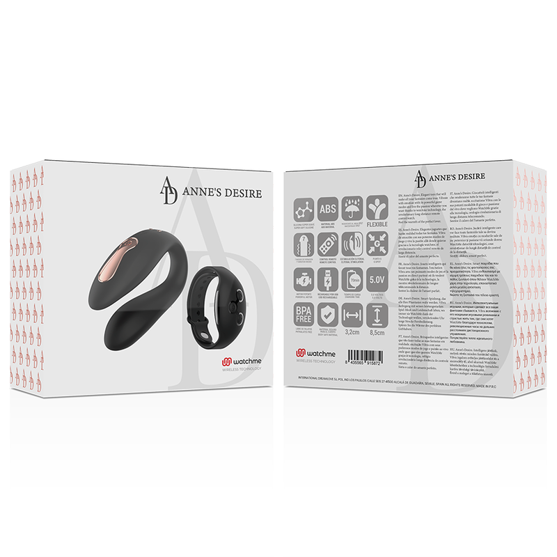 ANNE'S DESIRE - DUAL PLEASURE TECNOLOGÍA WATCHME NEGRO ANNE´S DESIRE