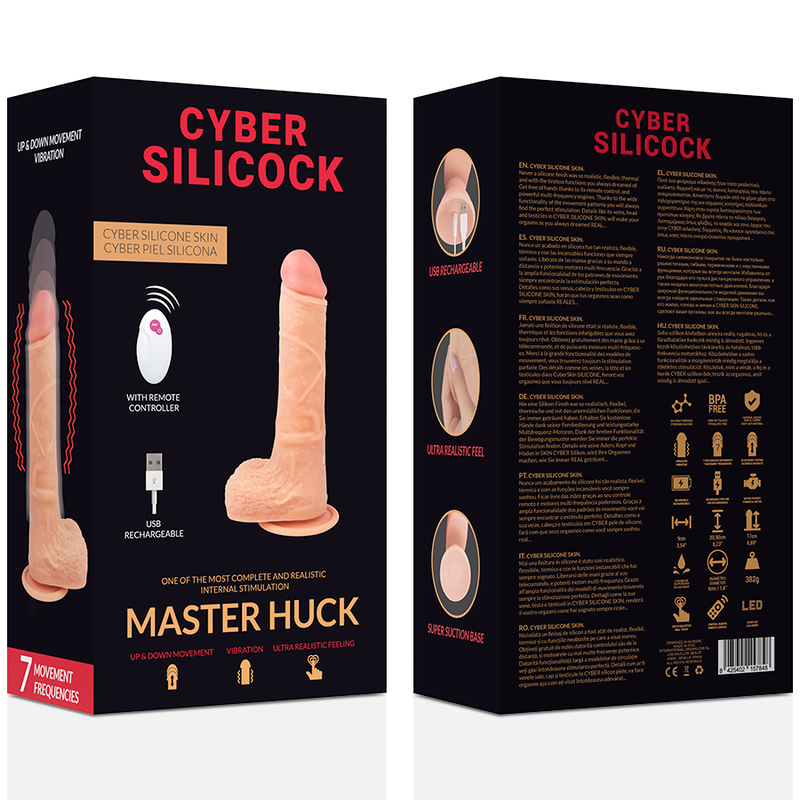 CYBER SILICOCK - REALISTICO CONTROL REMOTO MASTER HUCK 20.9 CM -O- 4 CM CYBER SILICOCK