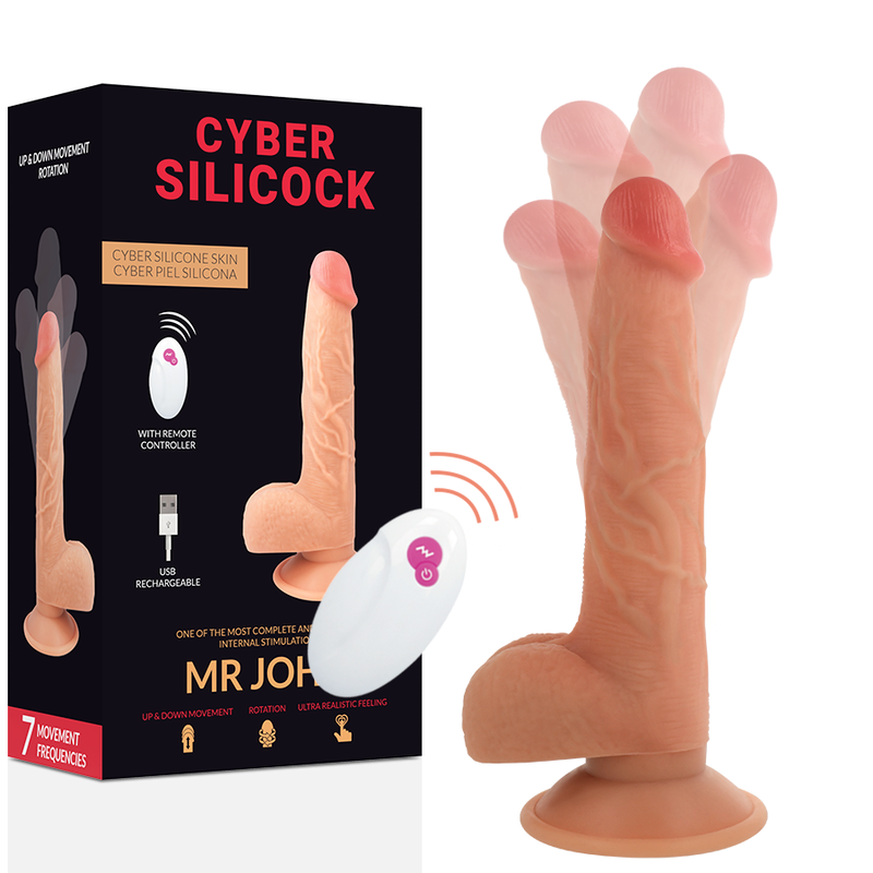 CYBER SILICOCK - REALISTICO CONTROL REMOTO MR JOHN 23.88 CM -O- 4.3 CM CYBER SILICOCK