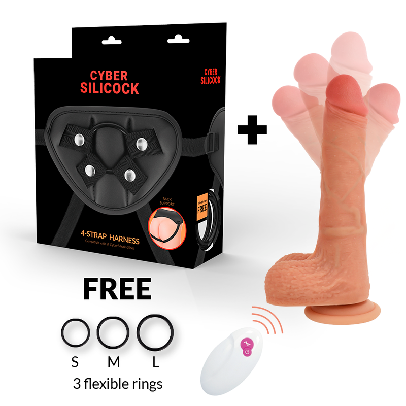 CYBER SILICOCK - ARNÉS SILICONA LIQUIDA MR RICK CONTROL REMOTO CYBER SILICOCK