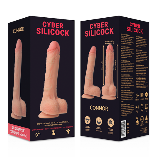 CYBER SILICOCK - ARNÉS SILICONA LIQUIDA CONNOR 20.5 CM -O- 3.7 CM CYBER SILICOCK