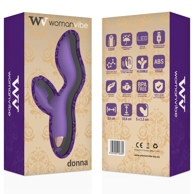 WOMANVIBE - DONNA VIBRADOR SILICONA RECARGABLE WOMANVIBE