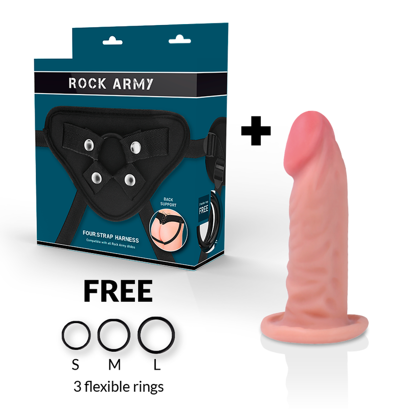 ROCKARMY - ARNES + DUAL DENSITY TIGER DILDO REALISTA 14 CM -O- 4.46 CM ROCK ARMY
