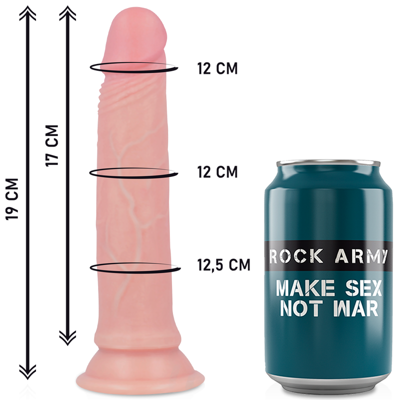 ROCKARMY - HARNESS + LIQUID SILICONE DILDO PREMIUM AVENGER 19 CM -O- 3.98 CM ROCK ARMY