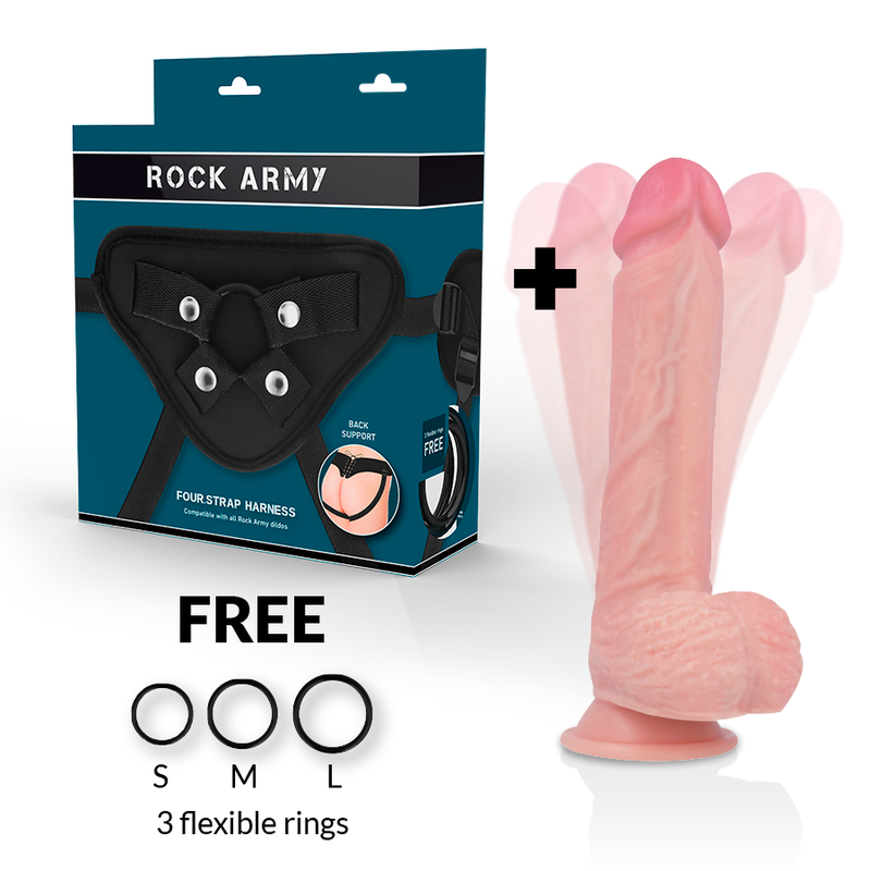 ROCKARMY - ARNES + HAWK ROTADOR Y VIBRADOR 22 CM -O- 4.6 CM ROCK ARMY
