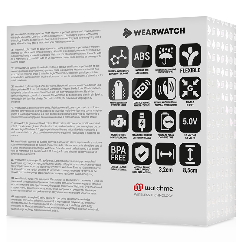 WEARWATCH - VIBRADOR DUAL TECHNOLOGY WATCHME AGUA MARINA / NÍVEO WEARWATCH