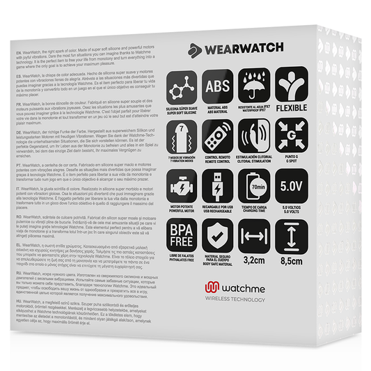 WEARWATCH - VIBRADOR DUAL TECHNOLOGY WATCHME AGUA MARINA / NÍVEO WEARWATCH