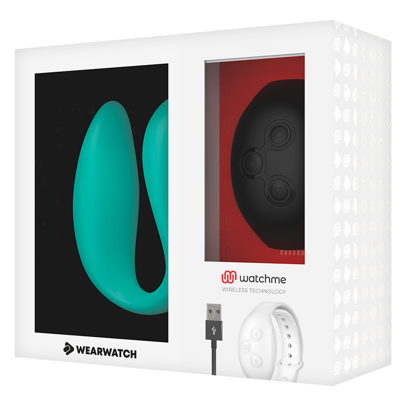 WEARWATCH - VIBRADOR DUAL TECHNOLOGY WATCHME AGUAMARINA / AZABACHE WEARWATCH