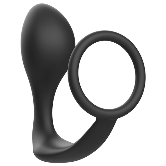 ADDICTED TOYS - PLUG ANAL CON ANILLO SILICONA NEGRO ADDICTED TOYS