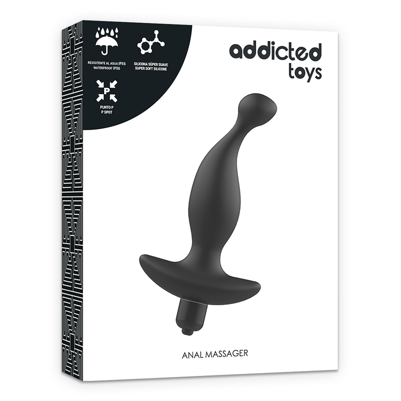 ADDICTED TOYS - MASAJEADOR ANAL CON VIBRACIÓN NEGRO MODELO 1 ADDICTED TOYS