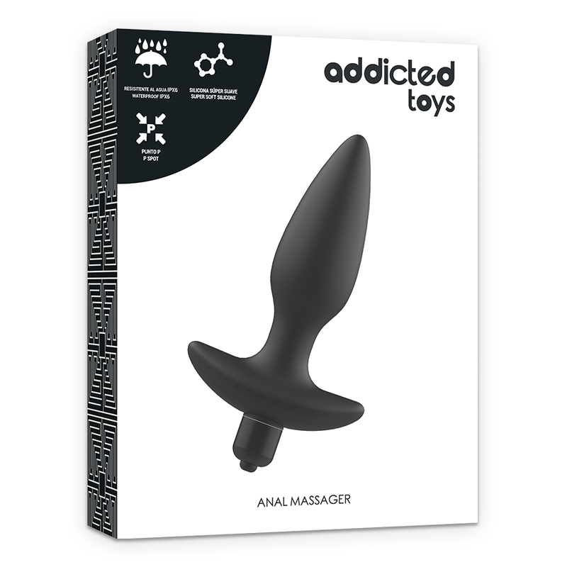 ADDICTED TOYS - MASAJEADOR PLUG ANAL CON VIBRACIÓN NEGRO ADDICTED TOYS